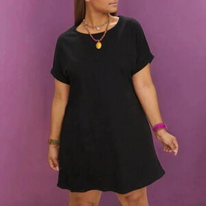 🆕️Soft Black Short Fashion Dress with Pockets | Chic, Comfy & Versatile Style ✨